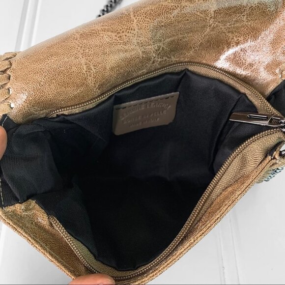 Borse in Pelle designer brown genuine leather long metallic chain womens… - Picture 8 of 10